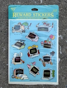 Hallmark Ambassador Old PC Computer Happy Computers Reward Stickers 80s Vintage - Picture 1 of 3