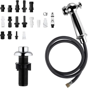 Kitchen Side Sprayer Chrome, Kitchen Sink Sprayer Head Replacement, Kitchen Sink - Picture 1 of 12
