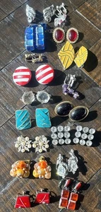 lot of 17 Sets Of vintage clip on earrings - Picture 1 of 9