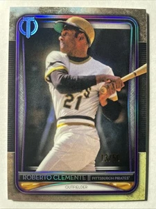 2020 Topps Tribute ROBERTO CLEMENTE Acetate Purple Refractor 13/50 RARE PIRATES - Picture 1 of 2