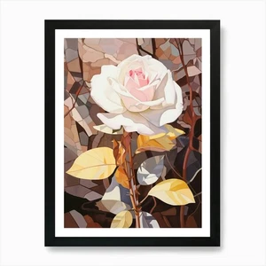 Rose 5 Flower Painting Art Print Framed Wall Art Poster Canvas Print Picture - Picture 1 of 4