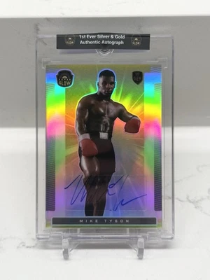 2021 MIKE TYSON Super Glow 1st Ever AUTO 1ST GEN SILVER AND GOLD #35 SP - Image 1 of 2