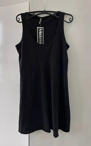 Longshirt Top Oberteil Strandkleid Gr L/40 schwarz MADONNA hüftlang Reine BW NEU - Bild 1 von 5