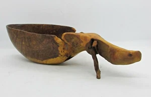Tazón esculpido Bob Womack con mango naturalista - Algerita Burl - fechado 2000 - Imagen 1 de 9