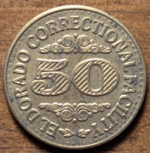 El Dorado, Kansas KS El Dorado Correctional Facility Prison 50 Trade Token - Picture 1 of 4