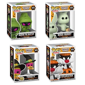 Looney Tunes: Halloween - Marvin Bugs Bunny Tweety Sylvester Pop! Vinyl 4 Set - Picture 1 of 5