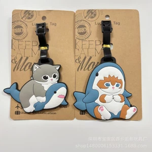 Mofusand Cat Anime Luggage Tag with name Cartoon Children Travel Bag Holder - Picture 1 of 10