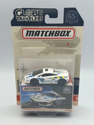 Matchbox Globe Travelers Lamborghini Gallardo Police, White, 1:64, NIB - Image 1 of 4