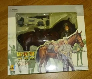 WORLD WAR II GERMAN SOLDIER & HORSE ACTION FIGURE WITH WEAPONS &MORE BLITZ&HORST - Picture 1 of 16
