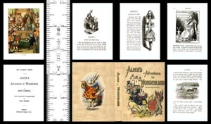 1:4 SCALE MINIATURE BOOK ALICE IN WONDERLAND FOR MSD DOLLS ILLUSTRATED READABLE - Picture 1 of 1