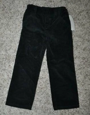 Pantalones para niñas chaps terciopelo negro frente plano cintura ajustable talla 4 Foto 1 de 3