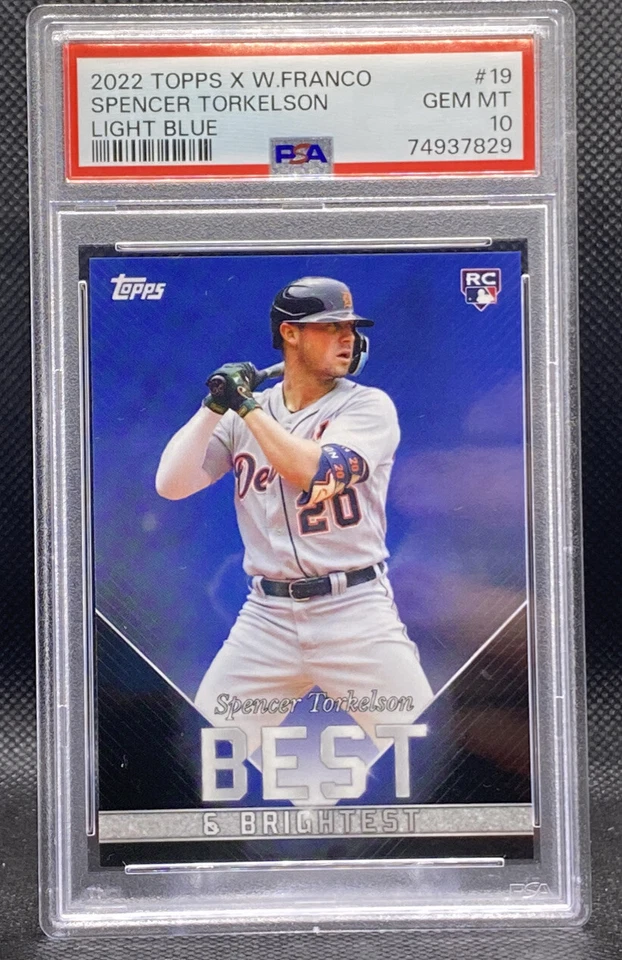 🔥 2022 Topps X Wander Franco Light Blue  #19 Spencer Torkelson RC /75 PSA 10 🔥 - Image 1 of 2