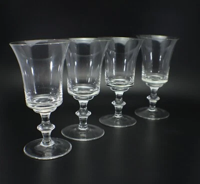 Juego de 4 tapas estriadas de vidrio transparente JUGO o pequeña copa de agua Foto 1 de 4