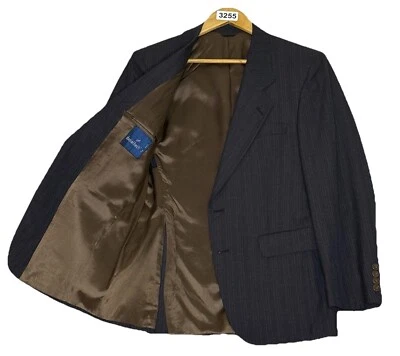 Daniel Hechter Blazer Sport Coat Mens 38S Textured Gray Blue Pin Stripe Jacket - Image 1 of 4