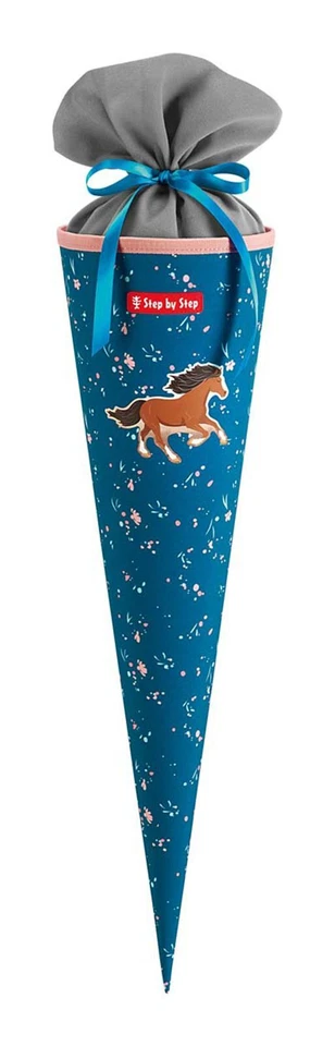 Step by Step School Cone Schultüte Wild Horse Ronja dunkelblau hellblau Neu - Bild 1 von 1