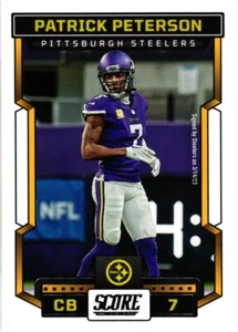 2023 Score #117 Patrick Peterson Pittsburgh Steelers NFL Football Card - Picture 1 of 2