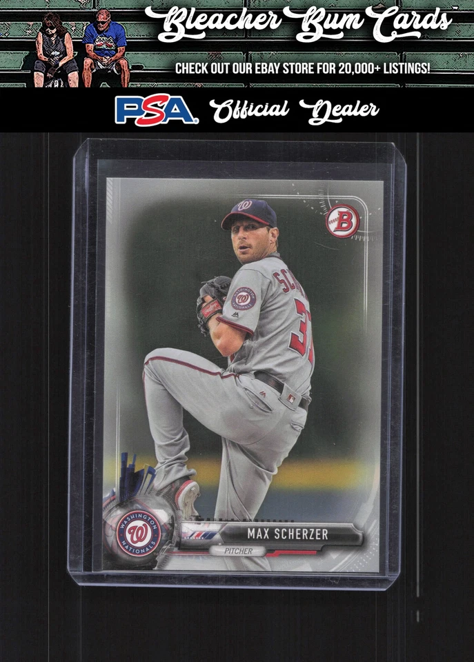 2017 Bowman 43 Max Scherzer Silver #/499 - Image 1 of 2