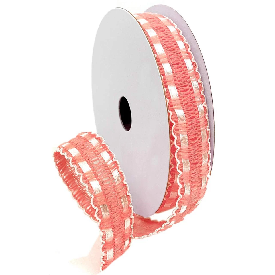 Cinta de encaje de ganchillo de poliéster 2612,16/25-002 5/8" x 25 yardas sólida Foto 1 de 1