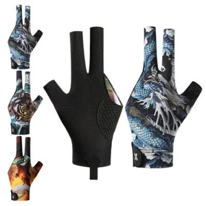 Snooker Gloves Billiard 3 Left Three Finger Hand Open Pool Cue Glove Fast N J3I1 - Picture 1 of 21