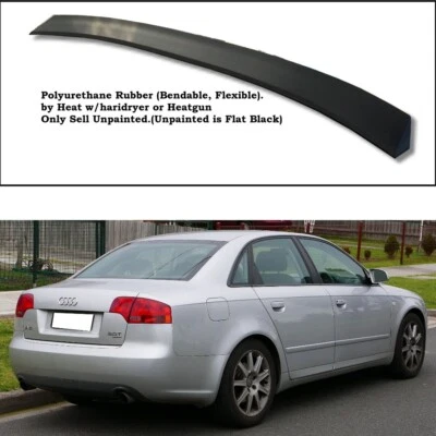 Alerón trasero plano negro 284N ala pico de pato para Audi A4 B7 2006~2008 sedán Foto 1 de 4