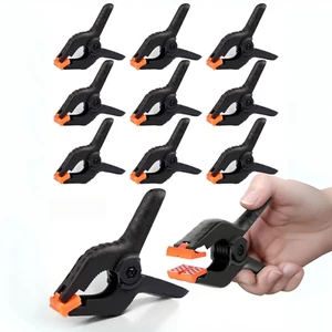 Heavy Duty Plastic Spring Clamps Tips DIY Small Tool Clip Jaw Opening 4in - Picture 1 of 17