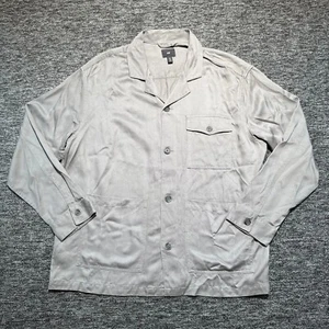 H&M Jacke Herren Gr. XL Grau Twill Chore Japanese Work Shacket Utility Taschen - Bild 1 von 8