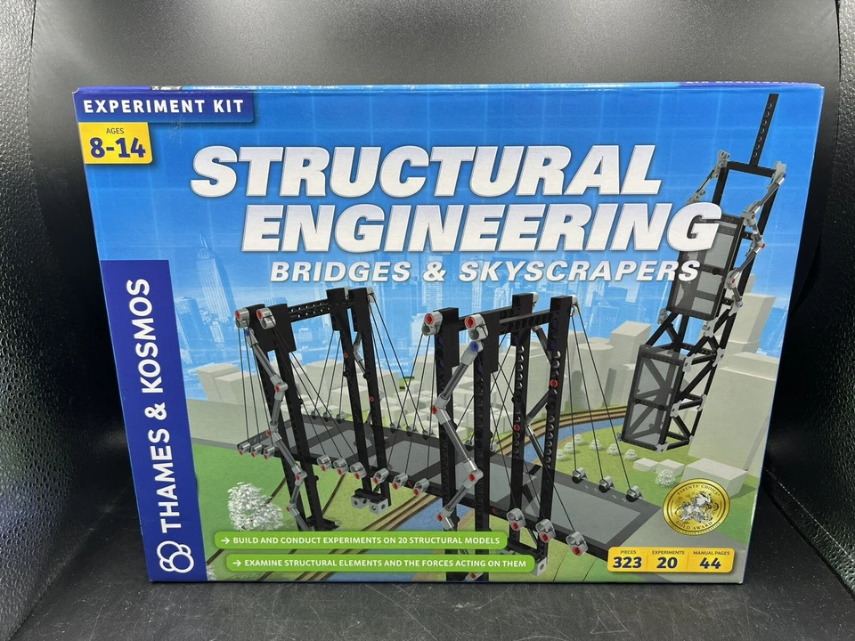 Nuevo Thames Kosmos Ingeniería Estructural: Puentes y Rascacielos Experimento Kit Foto 1 de 4
