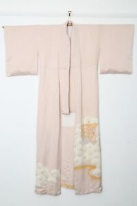 Traditional Japanese Kimono Silk Embroidered Houmongi