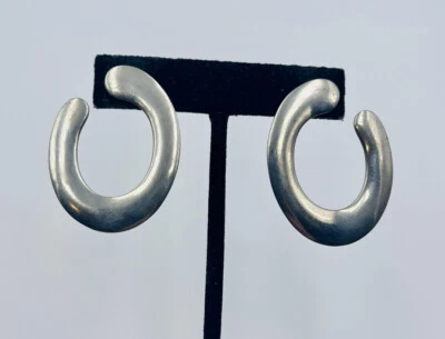 Tiffany & Co. Auténtico Plata de Ley & 14k Oro Inusual Modernista Pendientes - Imagen 1 de 4