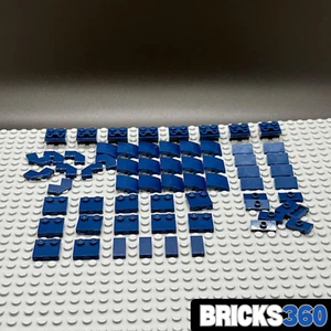 Lego New Lot of Assorted Navy Building Pieces 2x2 Smooth Curved Tiles 1x2 Smooth - Picture 1 of 7