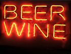 Beer Wine Open 20"x16" Neon Light Sign Lamp Garage Bar Club With Dimmer