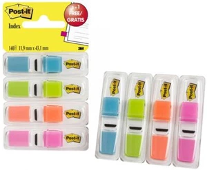 Post-it Haftmarker Index, 11,9 x 43,2 mm, 4er Spender - Bild 1 von 1