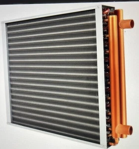 Water to Air Heat Exchanger with 1" Copper Ports Hot Water Radiator Heater - Picture 1 of 2