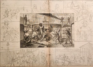 Cattle Beef Cows Industry New York To London Export Harper's Weekly 1881 Folio - Picture 1 of 2