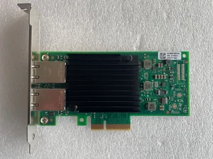 Dell FKHKC Intel Ethernet X550-T2 Dual Port 10GbE RJ-45 FH PCIe-x4 CNA H/P BKT - Picture 1 of 2