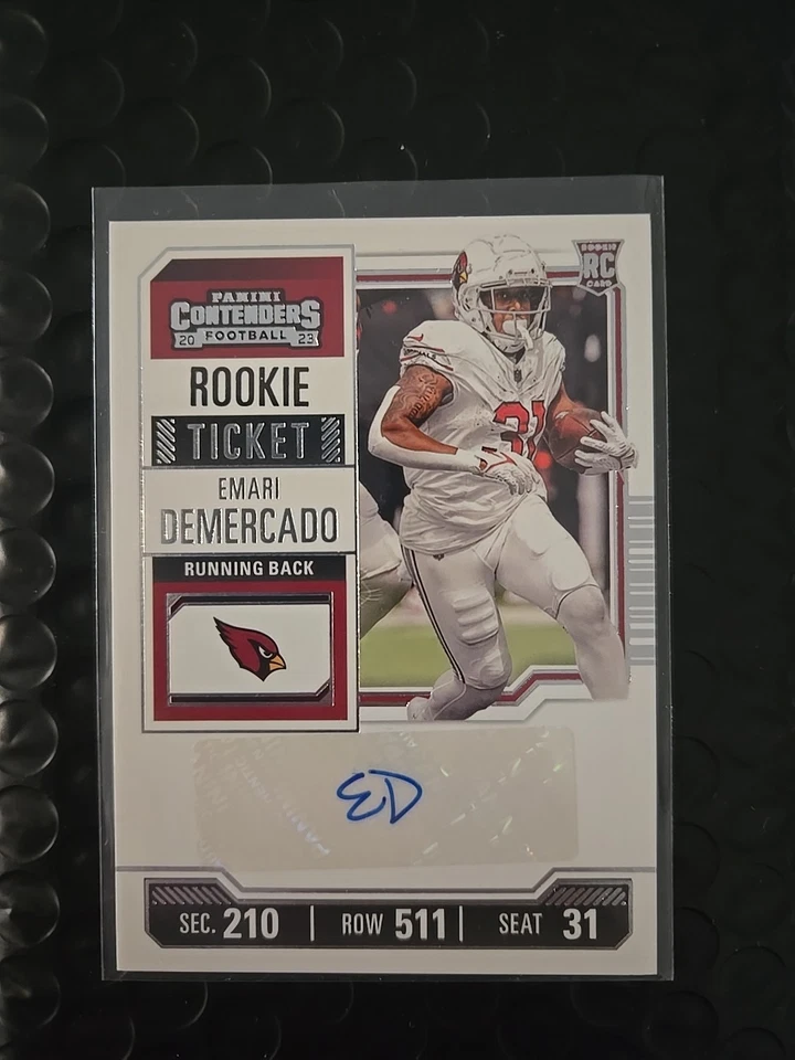 NFL Rookie Emari Demercado.  Arizona Cardinals Running Back. - Image 1 of 2