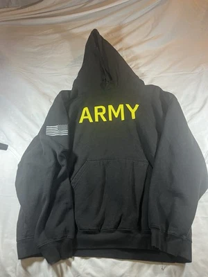 Sudadera vintage del ejército para hombre 2XL negra con capucha bandera Foto 1 de 4