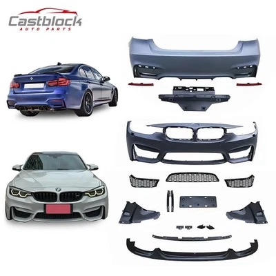 Fit 2013-2018 宝马 3 系列 F30 F35 330I 320I 升级到 M3 风格保险杠车身套件 — 第 1/4 张图片