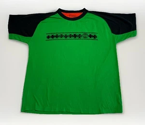 RARE Vintage Y2K Plugg Clothing Company XL Green Tshirt Grunge 90s Front LOGO - Bild 1 von 6