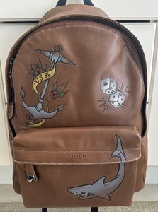 MOCHILA TATUAJE CUERO SILLA COACH 23812 RARA DIFÍCIL DE ENCONTRAR - Imagen 1 de 17