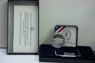 1992 White House 200th Anniversary Proof Silver Dollar w/ Box & COA - Image 1 of 4