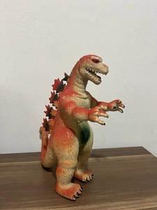 1980s Vintage Imperial Godzilla Bright Orange Green Yellow 8” - Picture 1 of 5