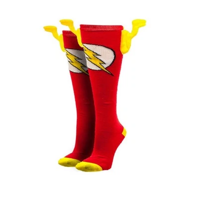 The Flash Symbol DC Comics Knee High Socks With Wings - Image 1 of 3