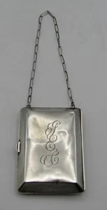 VINTAGE STERLING FLAPPER-ERA DANCE BAG with CHAIN HANDLE - Picture 1 of 4