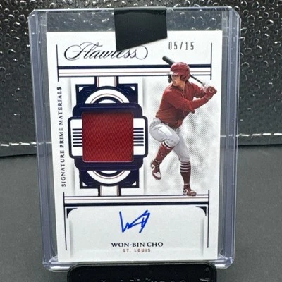 2023 Panini Flawless Sapphire Won-Bin Cho RPA RC Rookie Patch AUTO #’d /15 SSP - Image 1 of 4