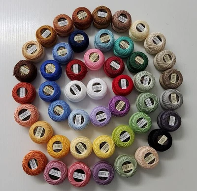 Anchor Perlgarn Stickgarn uni Baumwolle Stärke 8 / 10 g Knäuel / tolle Farben