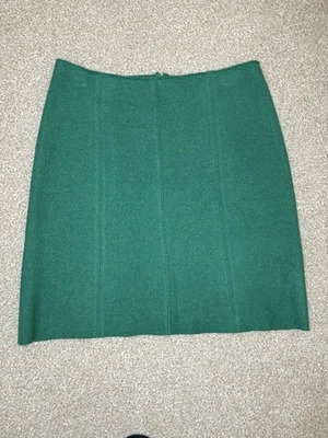 Laura Ashley Size 14 Wool Blend Teal Green Knee Length Skirt Fully Lined - Image 1 of 4