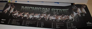 2013-14 Michigan State Spartans TEAM SIGNED mens basketball schedule poster c - Picture 1 of 2