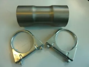 2.75" 70mm Stainless Exhaust Pipe Connector Sleeve Joiner Clamp-On Swaged Ends - Picture 1 of 1