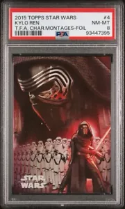 Kylo Ren /250 Foil 2015 Star Wars The Force Awakens Character Montages PSA 8 #4 - Picture 1 of 2
